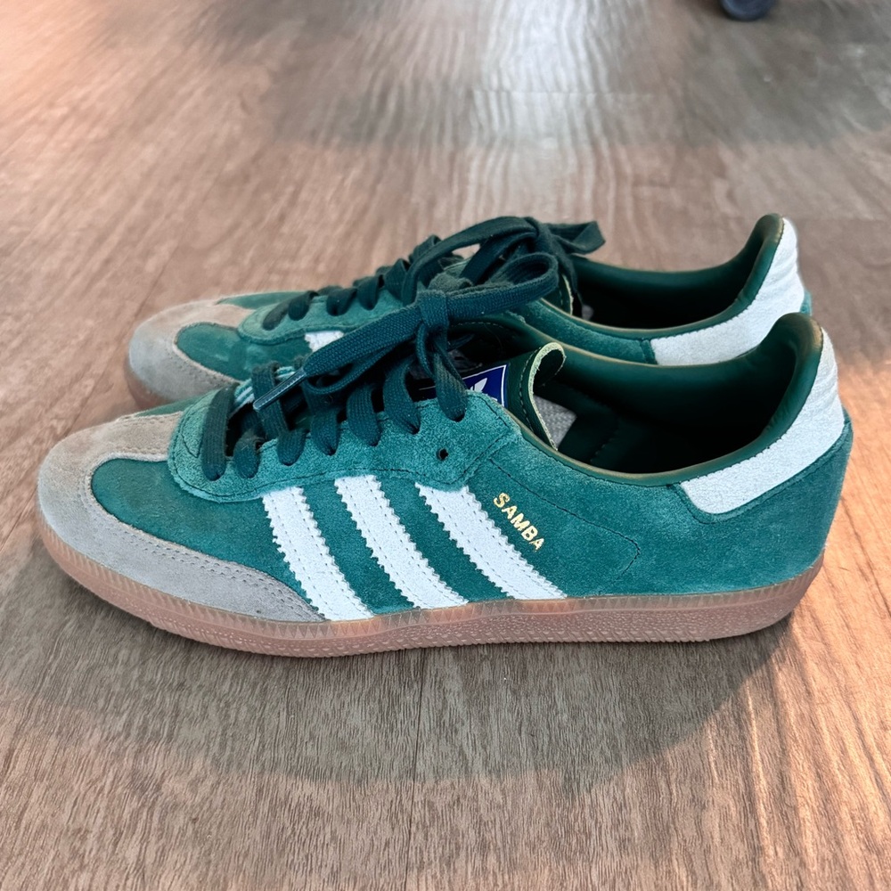 Adidas Samba in Collegiate Green Gum Sz 7.5